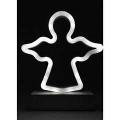 Decoratiune Luminoasa cu Baterii Ingeras 25 cm Alb Rece