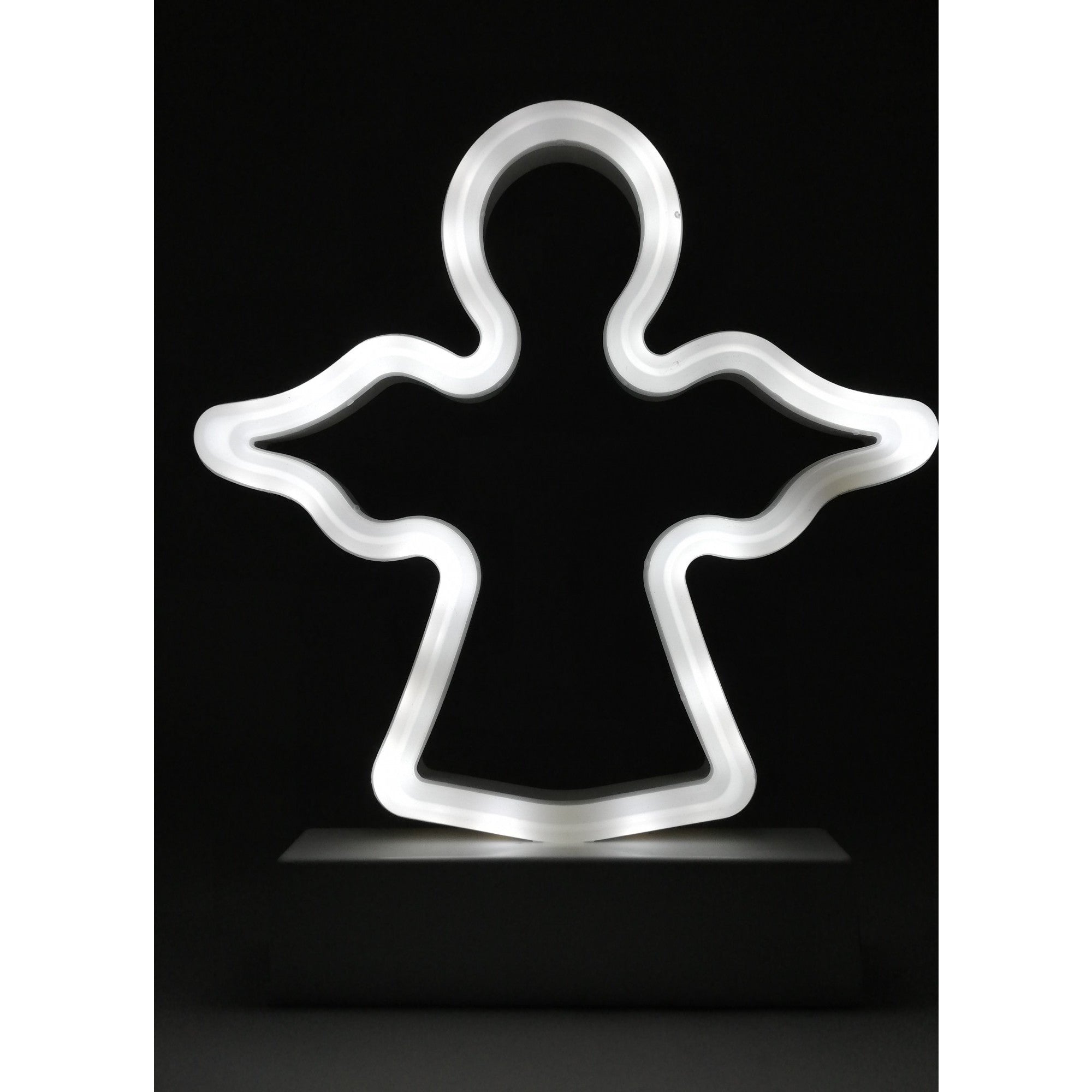 Decoratiune Luminoasa cu Baterii Ingeras 25 cm Alb Rece