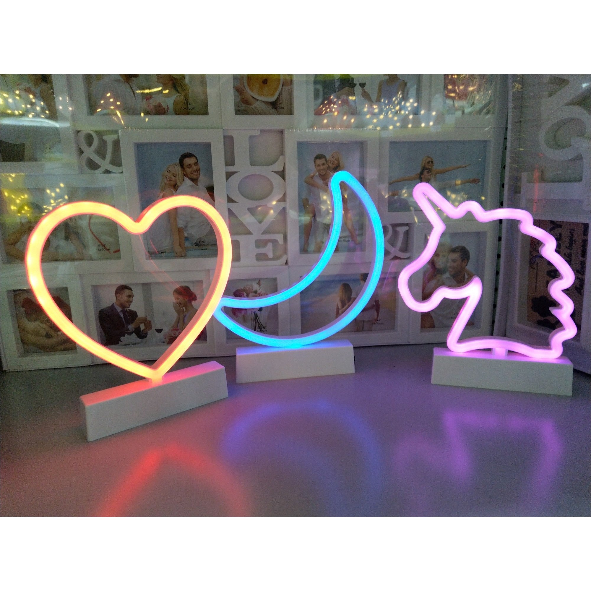 Decoratiune Luminoasa cu Baterii Semiluna 25 cm Albastru