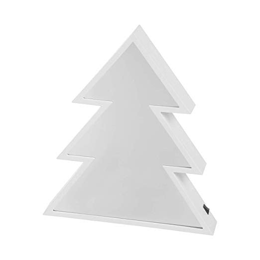 Decoratiune Luminoasa cu Baterii/USB Model Brad 20 cm Alb Cald