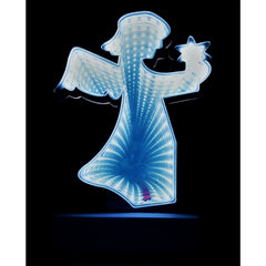 Decoratiune Luminoasa cu Baterii/USB Model Ingeras 20 cm Alb Rece