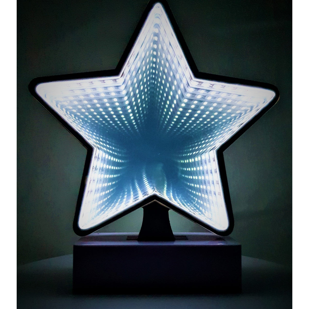 Decoratiune Luminoasa cu Baterii/USB Neon Model Stea 20 cm Alb Rece