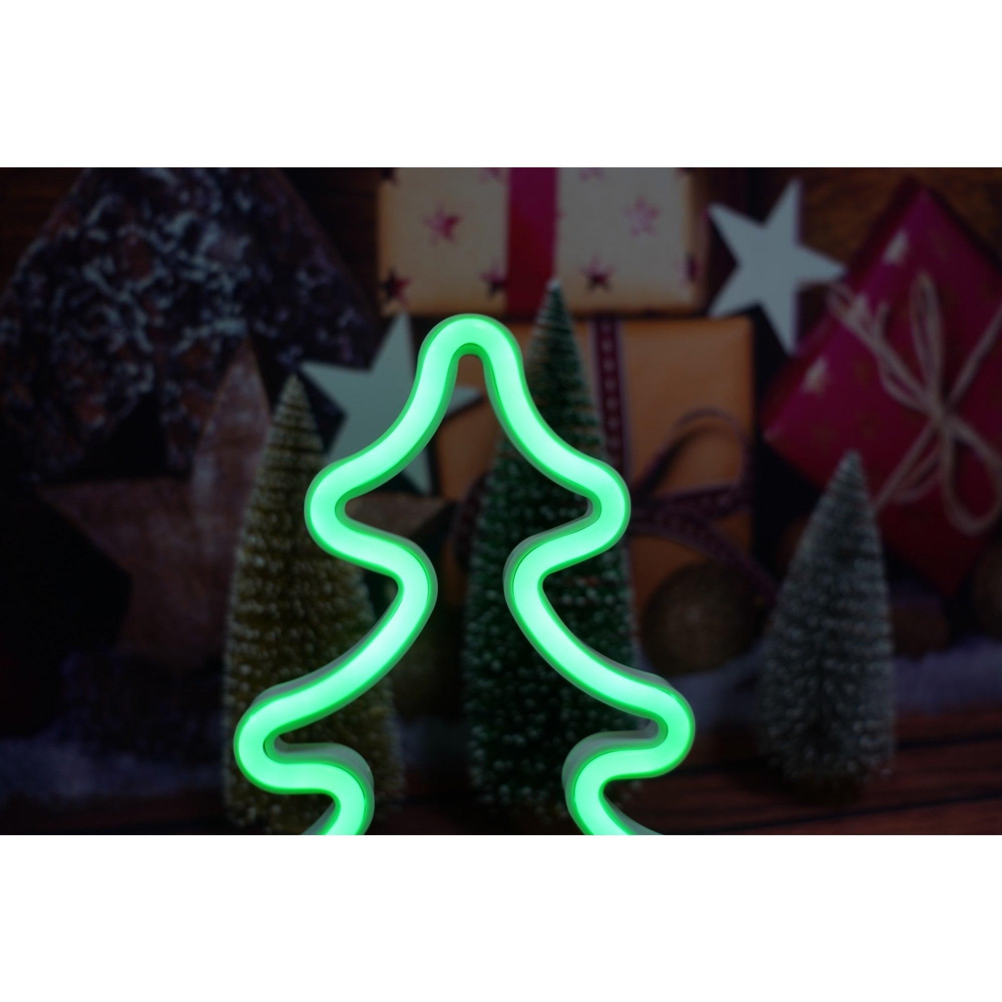 Decoratiune luminoasa, Kaveny Tip Brad, cu baterii/USB