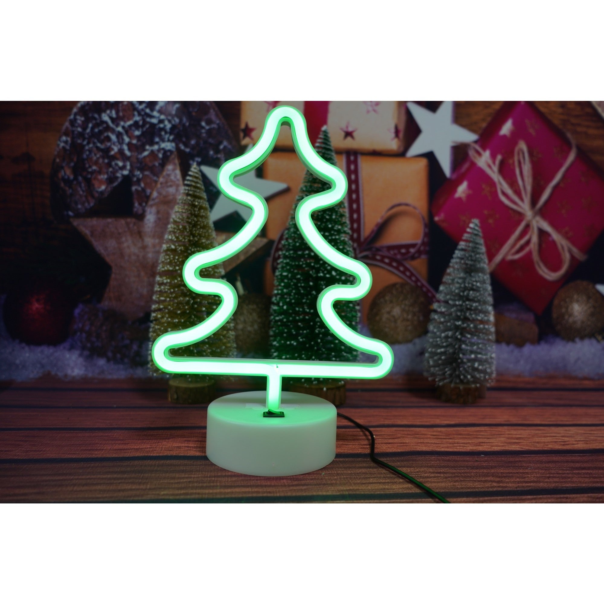 Decoratiune luminoasa, Kaveny Tip Brad, cu baterii/USB
