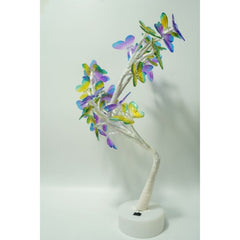 Decoratiune luminoasa, Kadeny, Tip copac cu fluturi, cu baterii/USB
