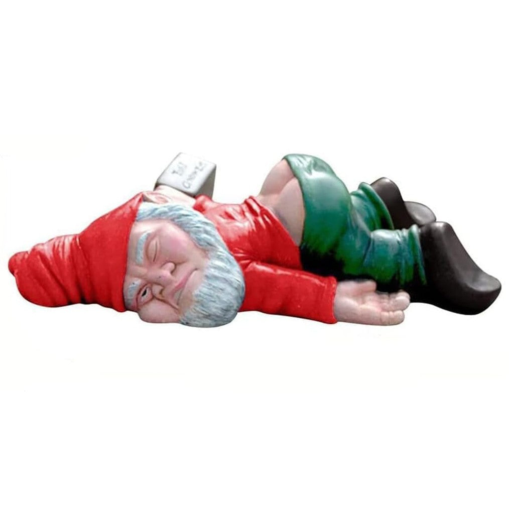 Decoratiune pentru Gradina, Kadeny, Model Pitic de Gradina Beat, Statuie Amuzanta pentru Gradina, Decor pentru Gradina, Gnom Beat, 18 cm, Rosu