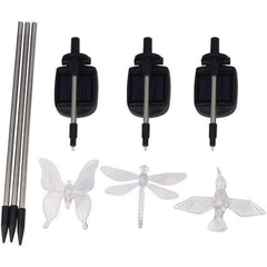 Set 3 Lampi Solare LED tip pasare-fluture-libelula, Inaltime 43 cm, Kaveny, Multicolor