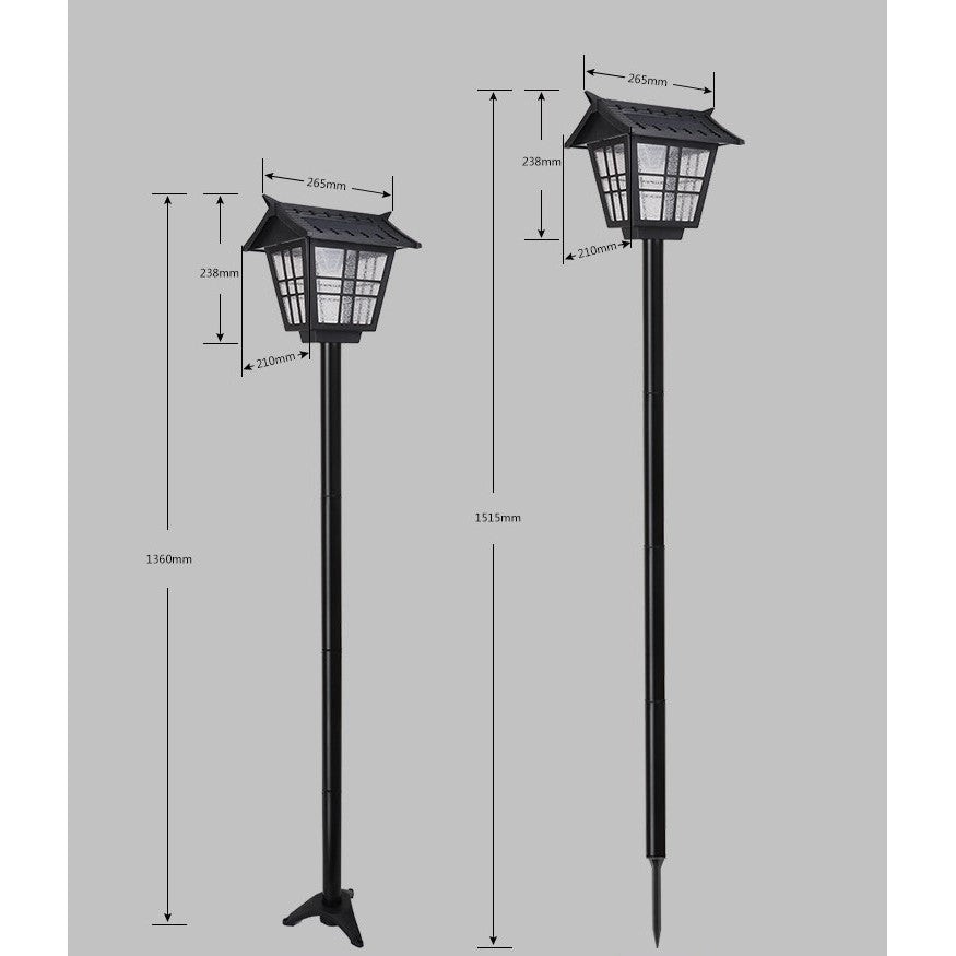 Lampa solara de tip stalp pentru gradina, Kaveny, Alb Rece