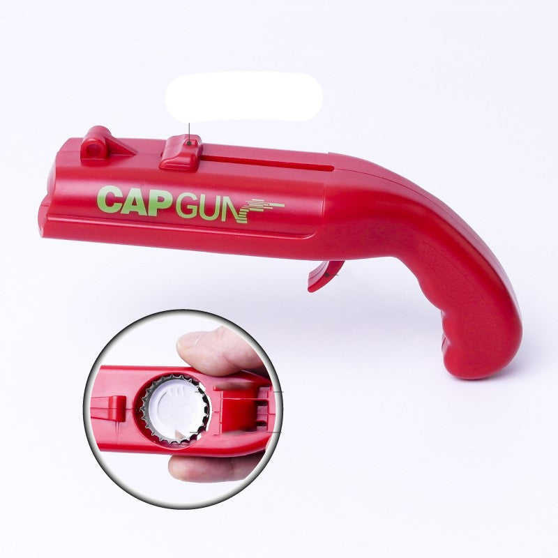 Deschizator de sticle, Kadeny, Model Pistol, Plastic, ABS, pentru Dopuri Metalice, 13 x 6 x 3.7 cm, Rosu