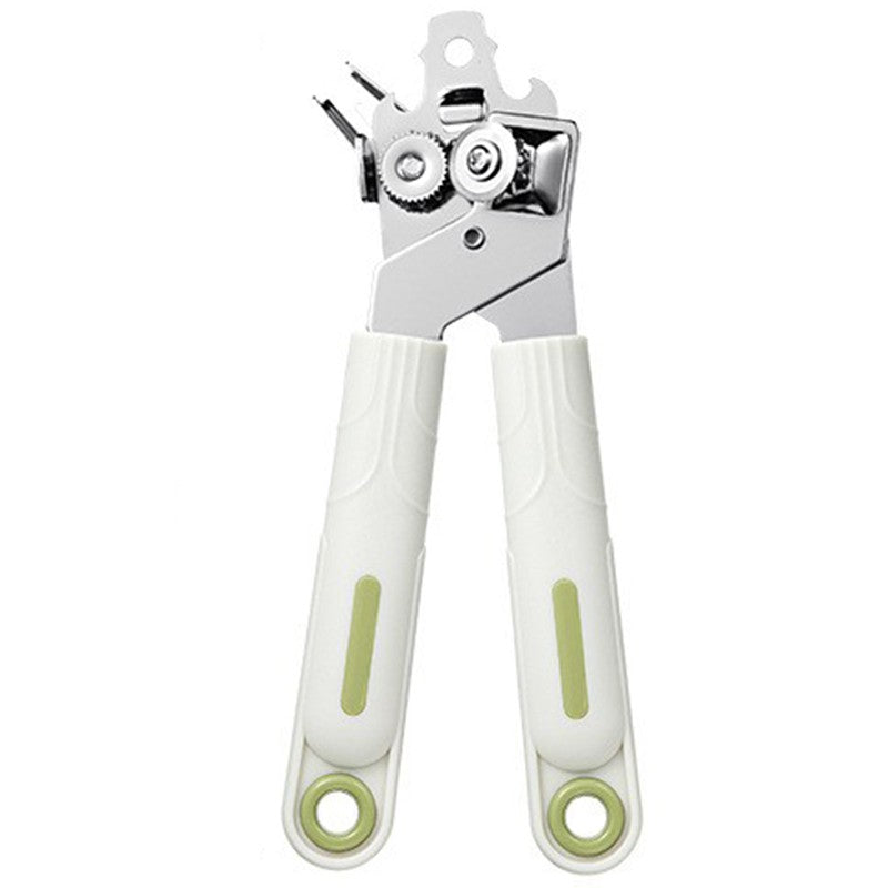 Desfacator de Conserve 3 in 1, Kadeny, Instrument pentru Deschis Conserve, Sticle, Otel inoxidabil, Simplu de Utilizat, Maner Anti alunecare, 21.5 x 4.7 cm Alb