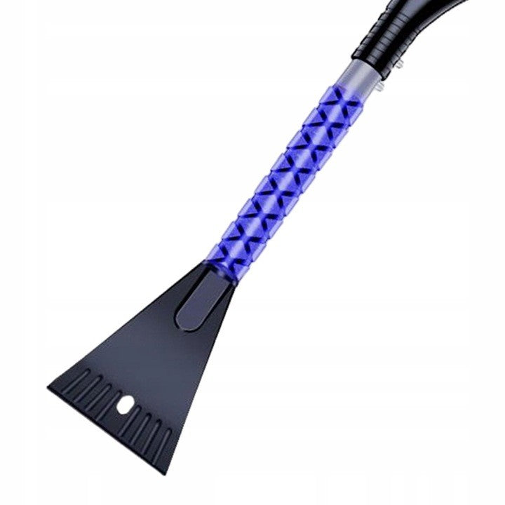 Perie de Zapada cu Racleta pentru Masina, Kadeny, Multifunctionala, Demontabila, cu Maner Antiderapant, Aluminiu, Plastic, Fragmentarea Ghetii de pe Parbriz, Solutia pentru Iarna, pentru Dezghetare, 68x24x11.1 cm, Albastru