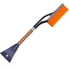 Perie de Zapada cu Racleta pentru Masina, Kadeny, Multifunctionala, Demontabila, cu Maner Antiderapant, Aluminiu, Plastic, Fragmentarea Ghetii de pe Parbriz, Solutia pentru Iarna, pentru Dezghetare, 68x24x11.1 cm, Portocaliu