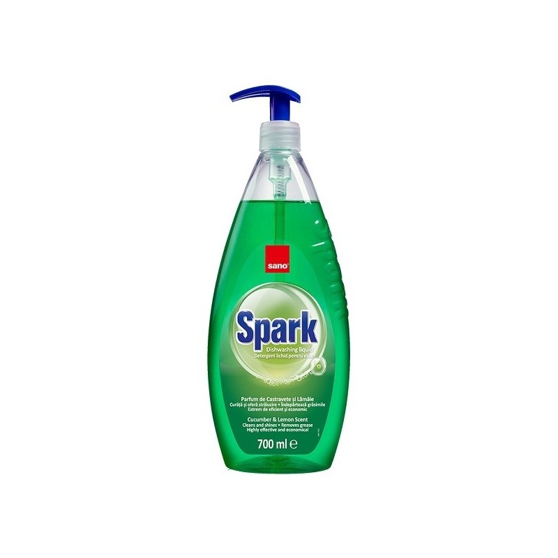 Detergent de vase Sano Spark, casravete, 700ml, cu dispenser