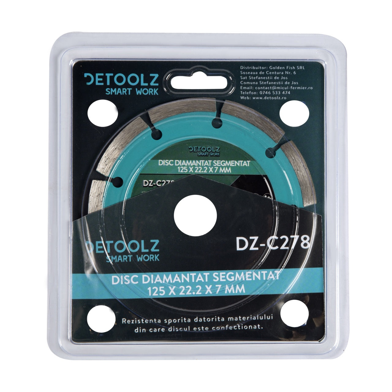 Disc diamantat segmentat 125x22.2x7mm