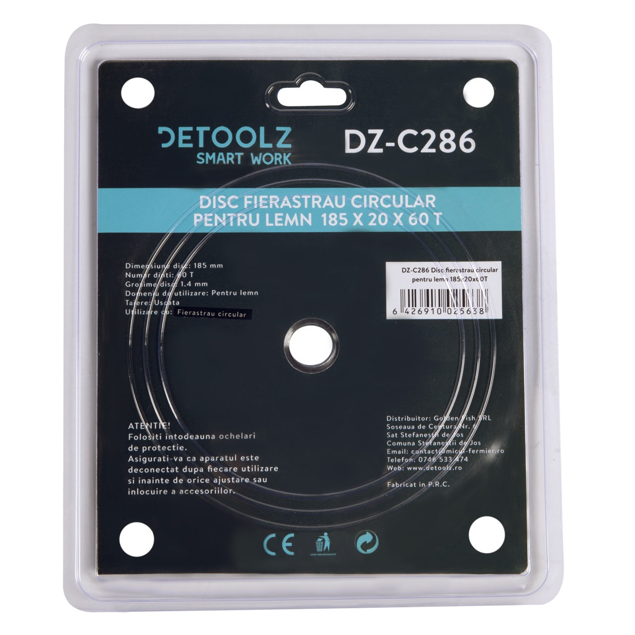 Disc fierastrau circular pentru lemn 185x20x60T