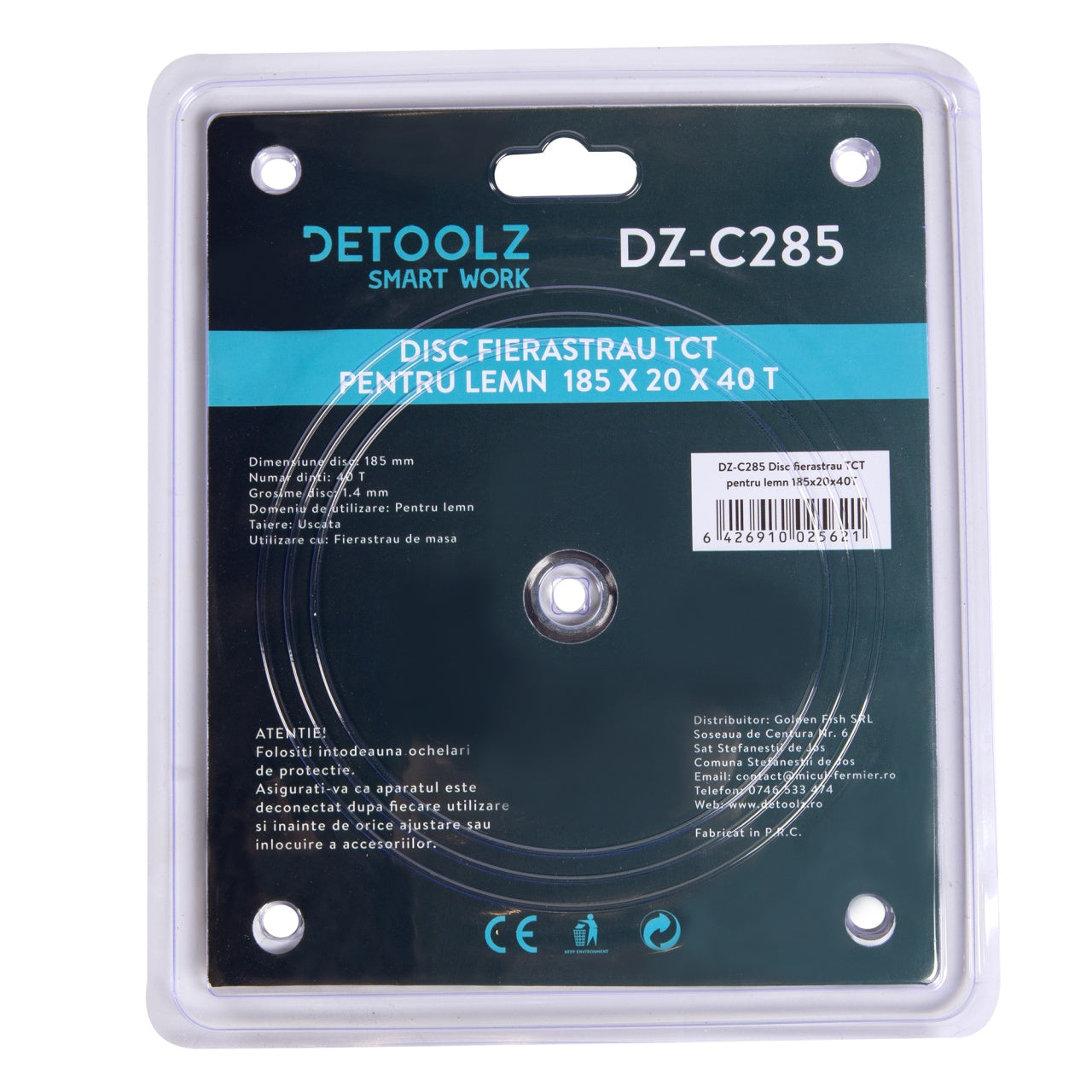 Disc fierastrau TCT pentru lemn 185x20x40T