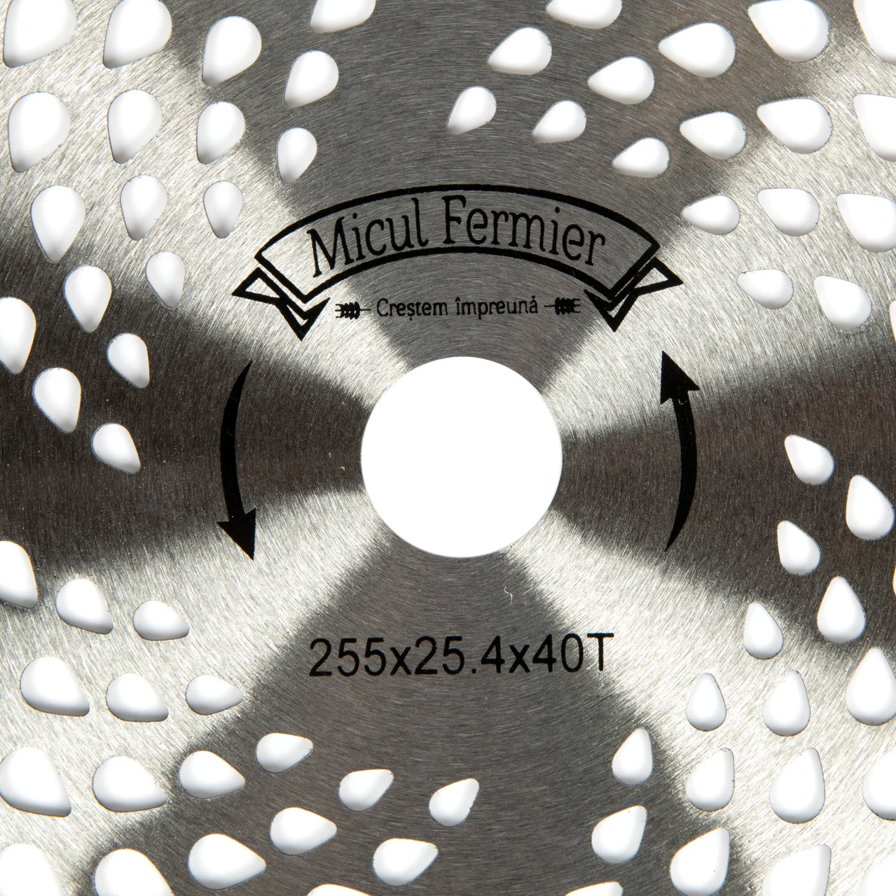 Disc motocoasa Micul Fermier, 40T, vidia, grosime 1mm, Ø255mm