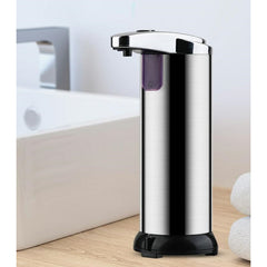 Dispenser pentru Sapun Lichid/Dezinfectant, Kadeny, cu Senzor Infrarosu de Miscare, din Otel Inoxidabil, 250 ml, 19 x 11 cm, Gri