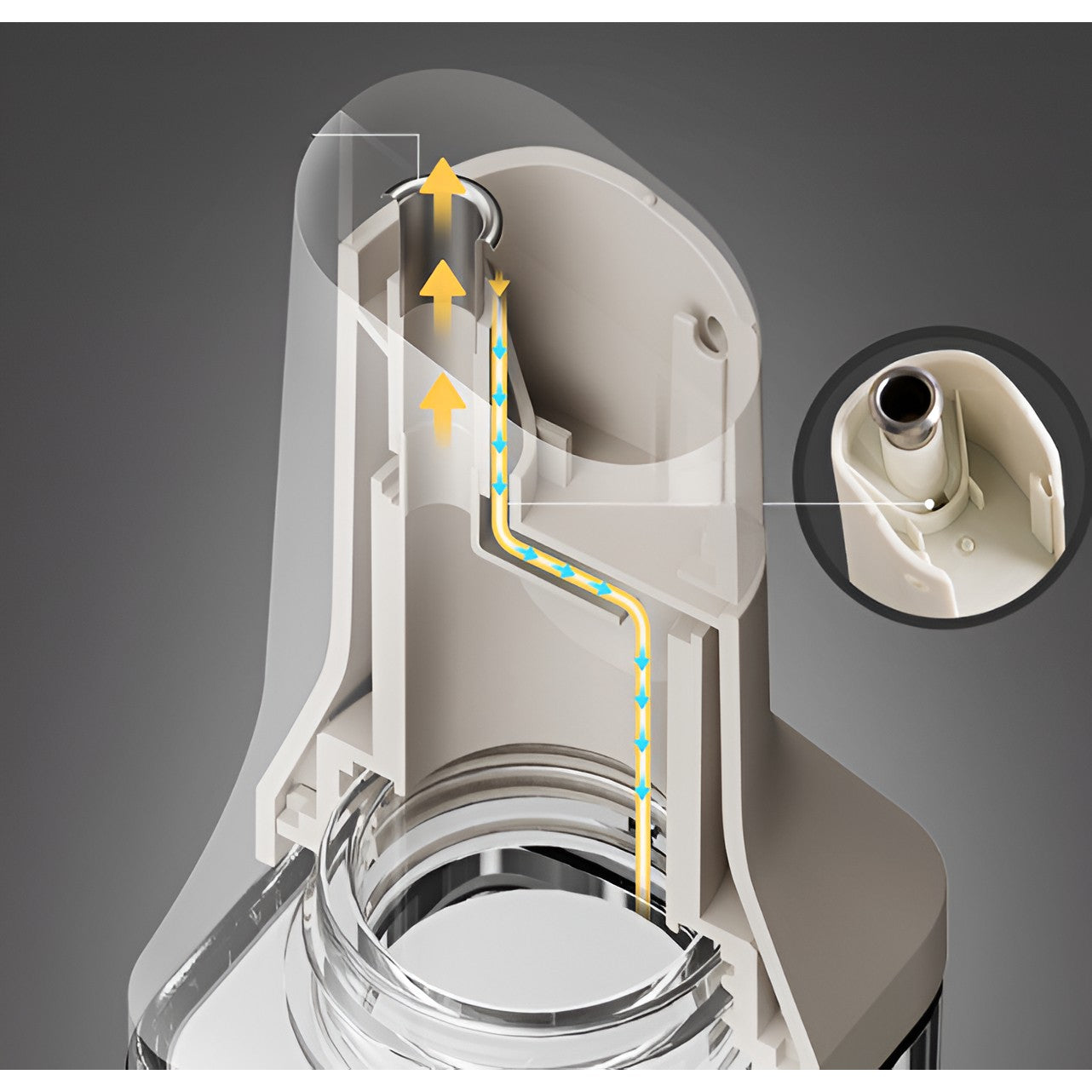 Dispenser pentru Ulei, Kadeny, Deschidere si Inchidere Automata a Rezervorul, cu Inductie Gravitationala, 500 ml, 29.5x6x6 cm, Gri