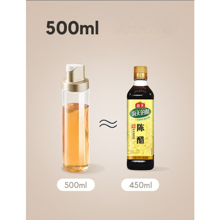 Dispenser pentru Ulei, Kadeny, Deschidere si Inchidere Automata a Rezervorul, cu Inductie Gravitationala, 500 ml, 26.1x6.2x6.2cm, Gri