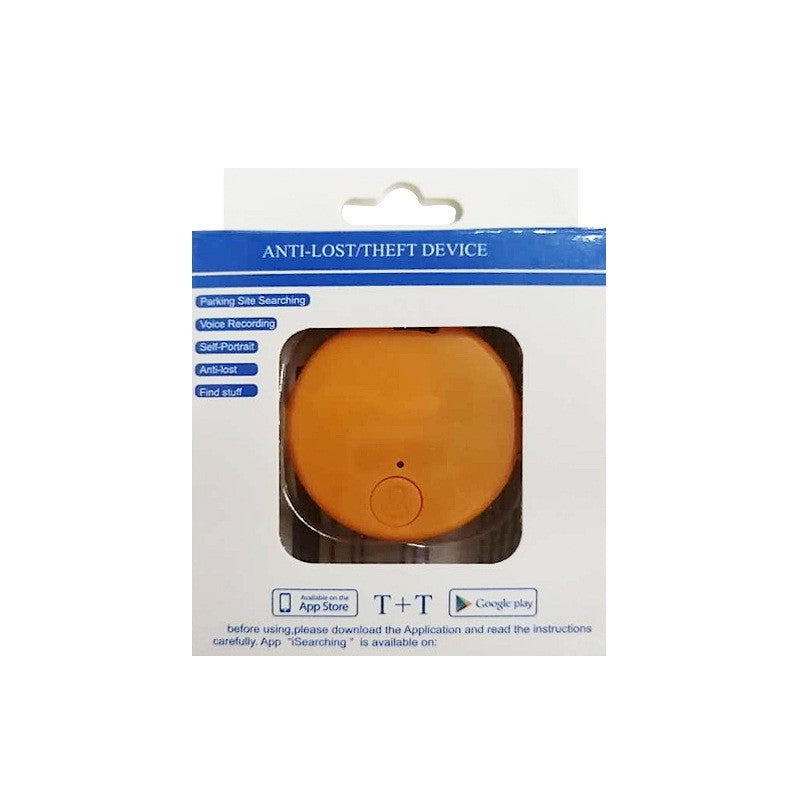 Dispozitiv Anti Pierdere Inteligent, Kaveny, conexiune Bluetooth, Dispozitiv Anti Pierdere pentru accesorii, Baterie si Manual de Utilizare Incluse 38 x 38 x 7 mm, Portocaliu