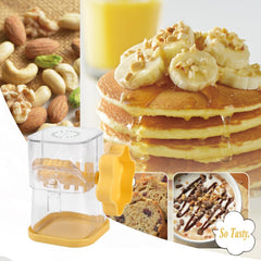 Dispozitiv de Zdrobit, Kadeny, pentru Alune, Nuci, Ciocolata, Manual, din ABS, 10 x 7.2 cm, Galben