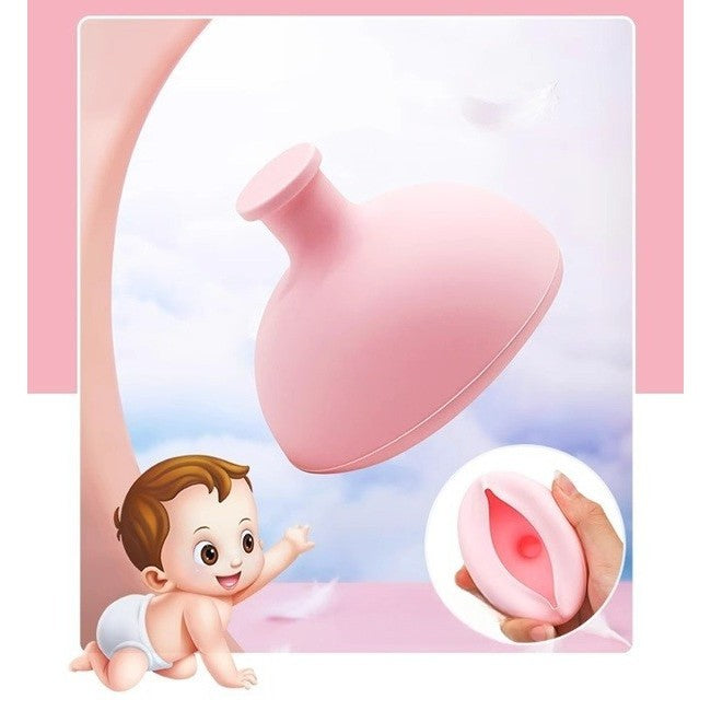 Dispozitiv Terapeutic Sputa, Kaveny, Cupa pentru Terapie Toracica, Dispozitiv de Eructare, pentru Sugari si Copii, 7.5 x 6 cm, din Silicon, Roz