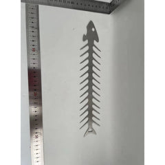Forma pentru Frigarui, Kadeny, Model Oase de Peste, din Otel Inoxidabil, Instrument pentru Gratar, BBQ, cu Deschizator de Sticle, 30x6 cm, Argintie