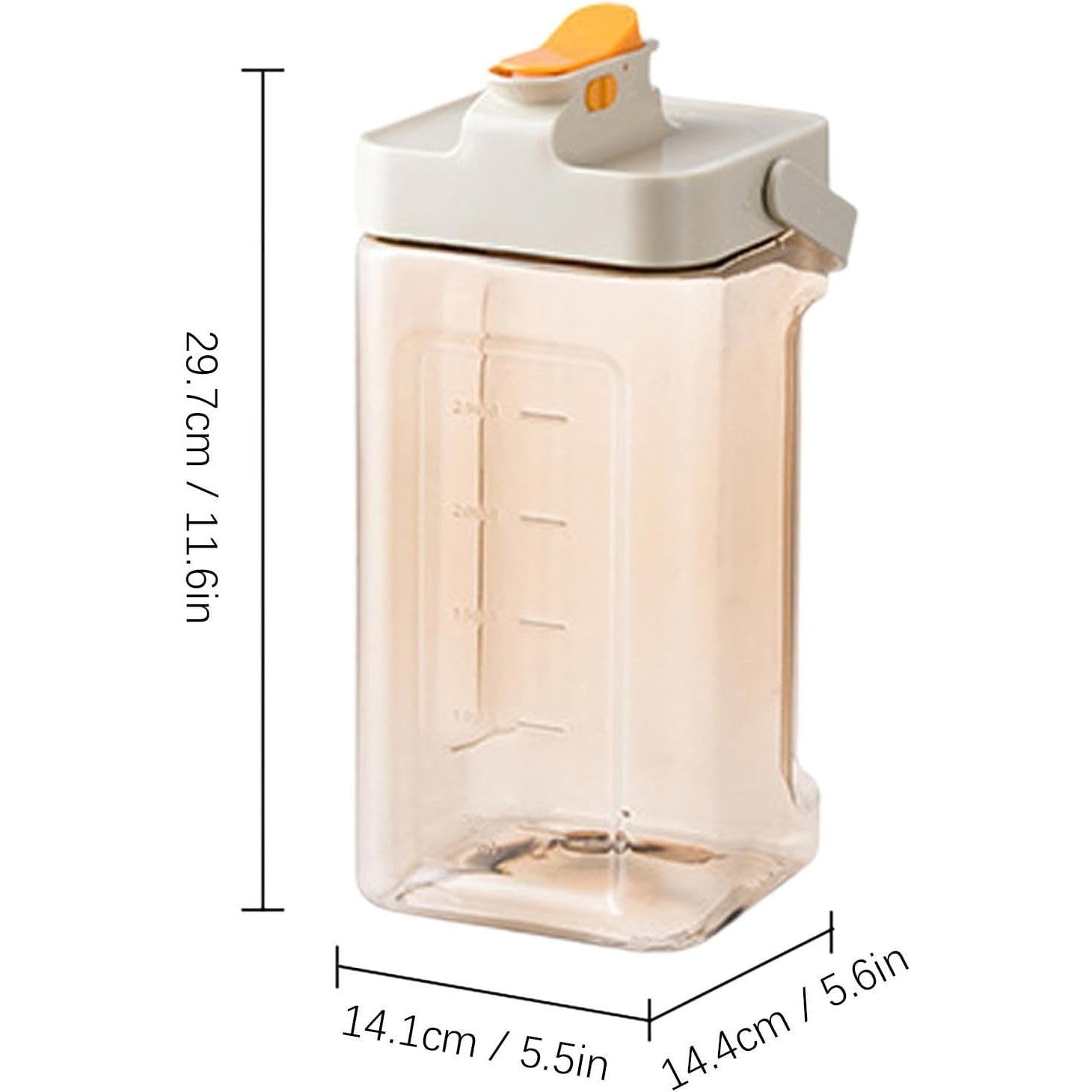 Dozator portabil pentru bauturi Kaveny, 3.5 litri, capac etans, duza deschidere/inchidere, recipent din plastic, gradat, filtru, maner, 29.7 x 14.1 x 14.4 cm, pentru diverse bauturi, alb