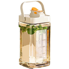 Dozator portabil pentru bauturi Kaveny, 3.5 litri, capac etans, duza deschidere/inchidere, recipent din plastic, gradat, filtru, maner, 29.7 x 14.1 x 14.4 cm, pentru diverse bauturi, alb