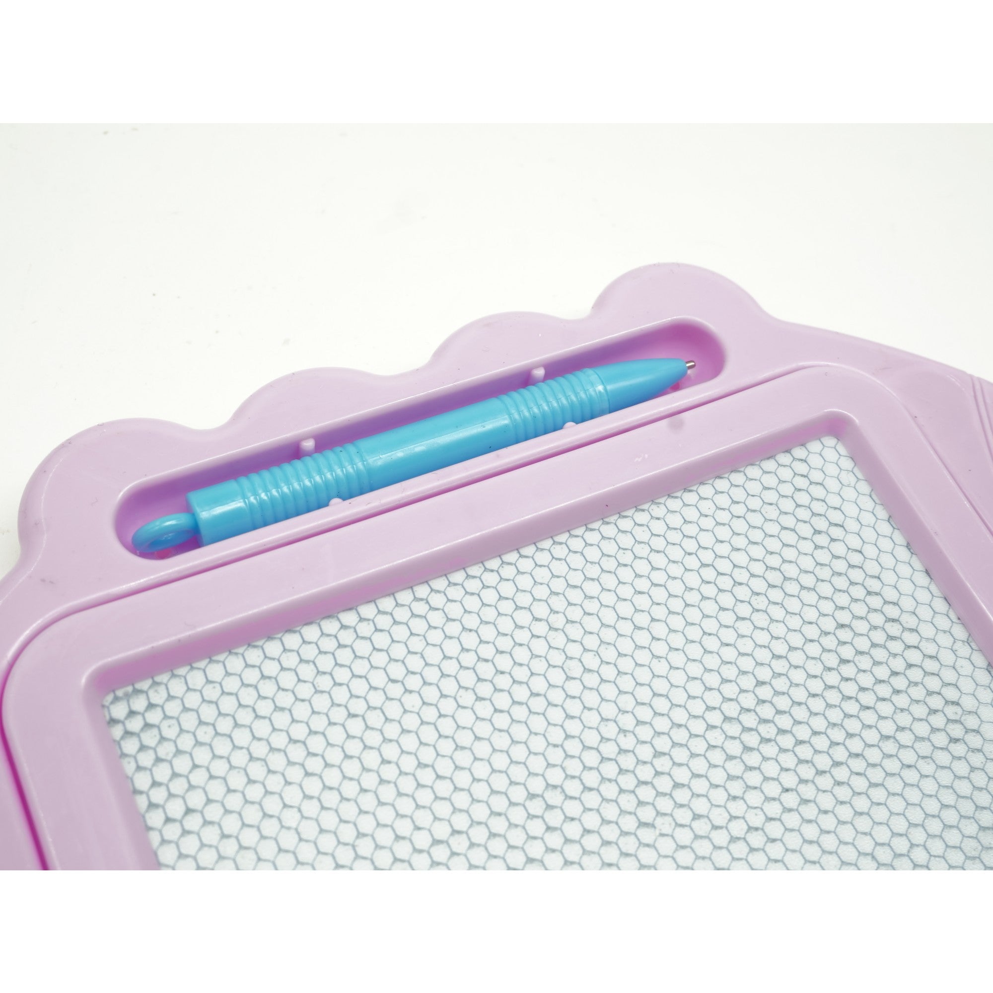 Tabla Magnetica pentru desen Kaveny, Pix, forma dreptunghi, dimensiuni 23x17 cm, Dezvolta Creativitatea, cu picioare suport, Roz Pal