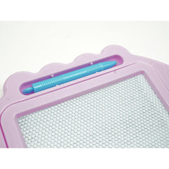 Tabla Magnetica pentru desen Kaveny, Pix, forma dreptunghi, dimensiuni 23x17 cm, Dezvolta Creativitatea, cu picioare suport, Roz Pal