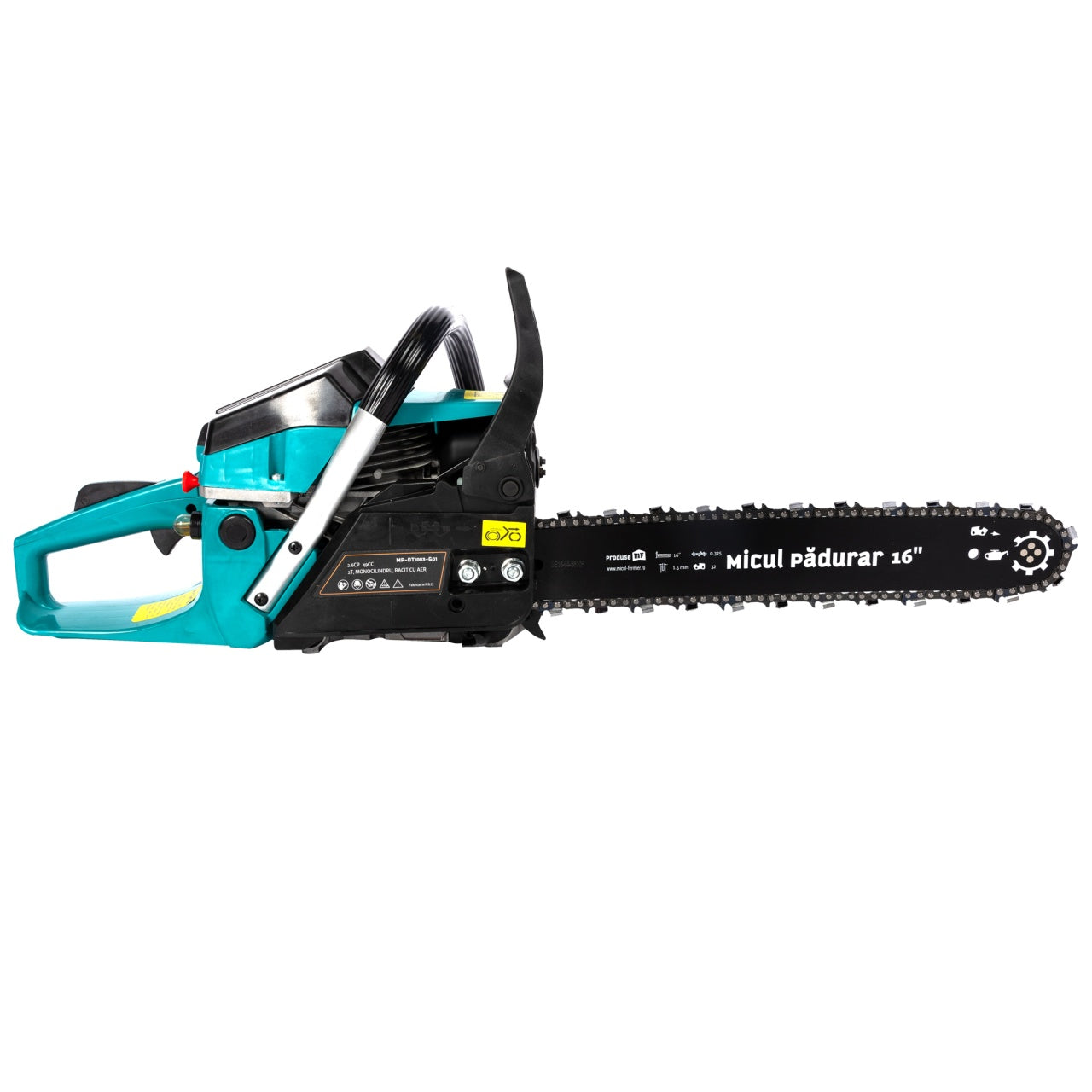 Drujba Micul Padurar 4900, capacitate cilindrica 49cc, 2.6 CP, 1 lant 16" + 1 lama, pornire rapida
