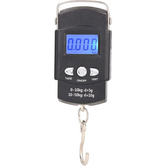 Cantar Digital de Mana cu Carlig, Kadeny, Cantar Portabil, Pescuit, cu Maner, Capacitate 50 kg, cu Metru Incorporat, 20.5 x 6 x 2.5 cm, Negru