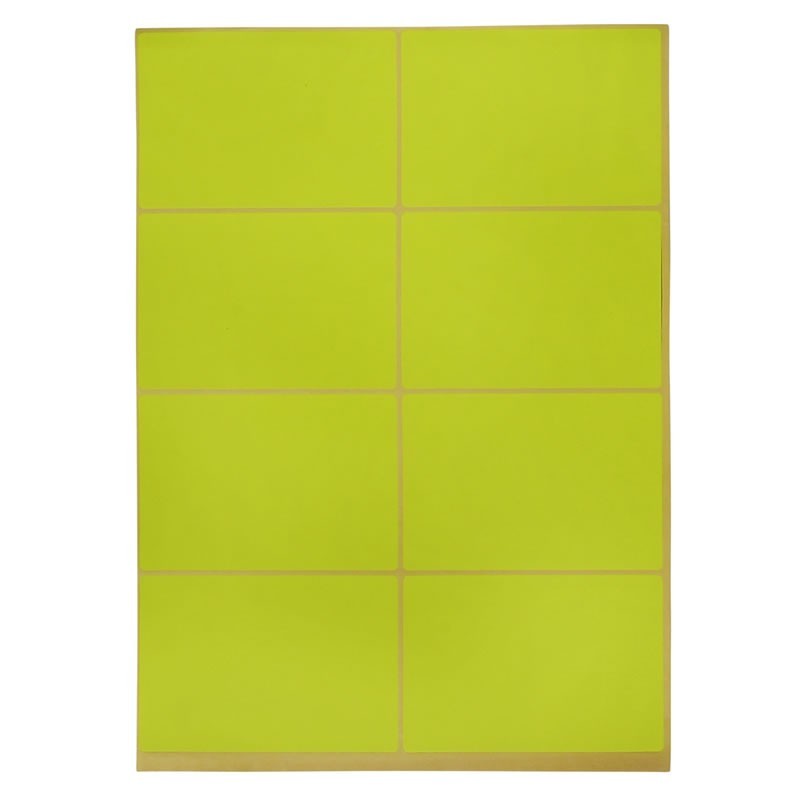 Etichete autocolante CNX, 8/A4, 70x100mm, permanente, colturi rotunjite, galben, top 80-100 coli (640-800 etichete)