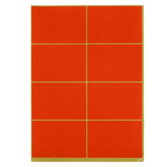Etichete autocolante CNX, 8/A4, 70x100mm, permanente, colturi rotunjite, rosu, top 80-100 coli (640-800 etichete)