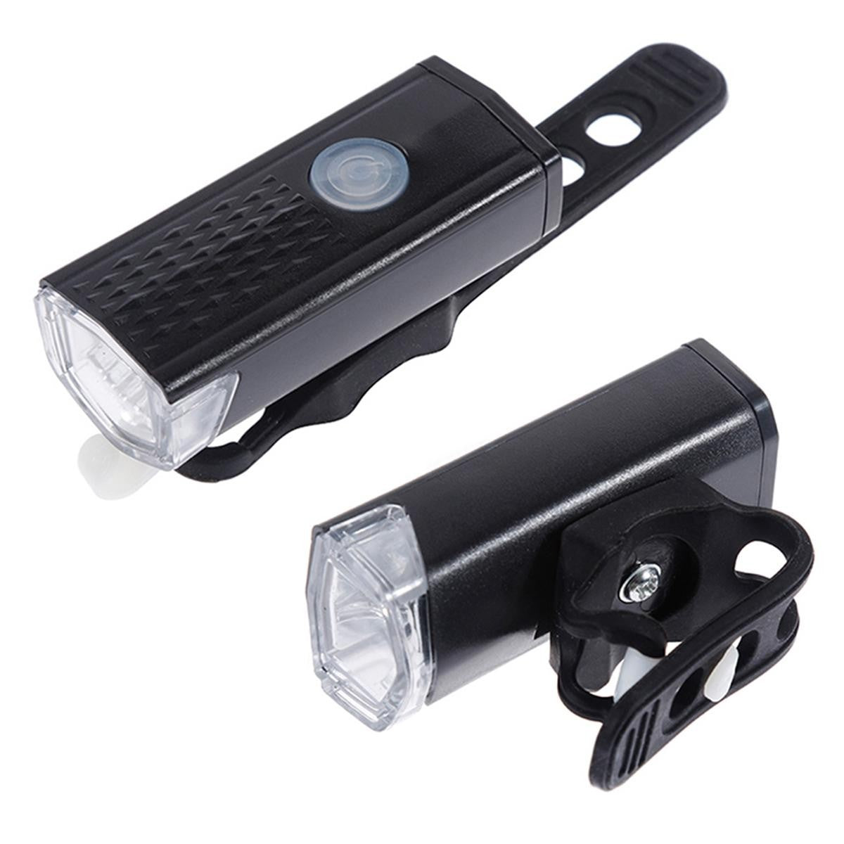 Far cu LED proiector pentru bicicleta\trotineta, Kaveny, reincarcabil, cablu USB inclus, 3 moduri de lumina, IPX4, Negru, 6.5x2.9x2.3 cm