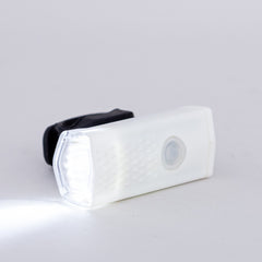 Far cu LED proiector pentru bicicleta\trotineta, Kaveny, reincarcabil, cablu USB inclus, 3 moduri de lumina, IPX4, Alb, 6.5x2.9x2.3 cm