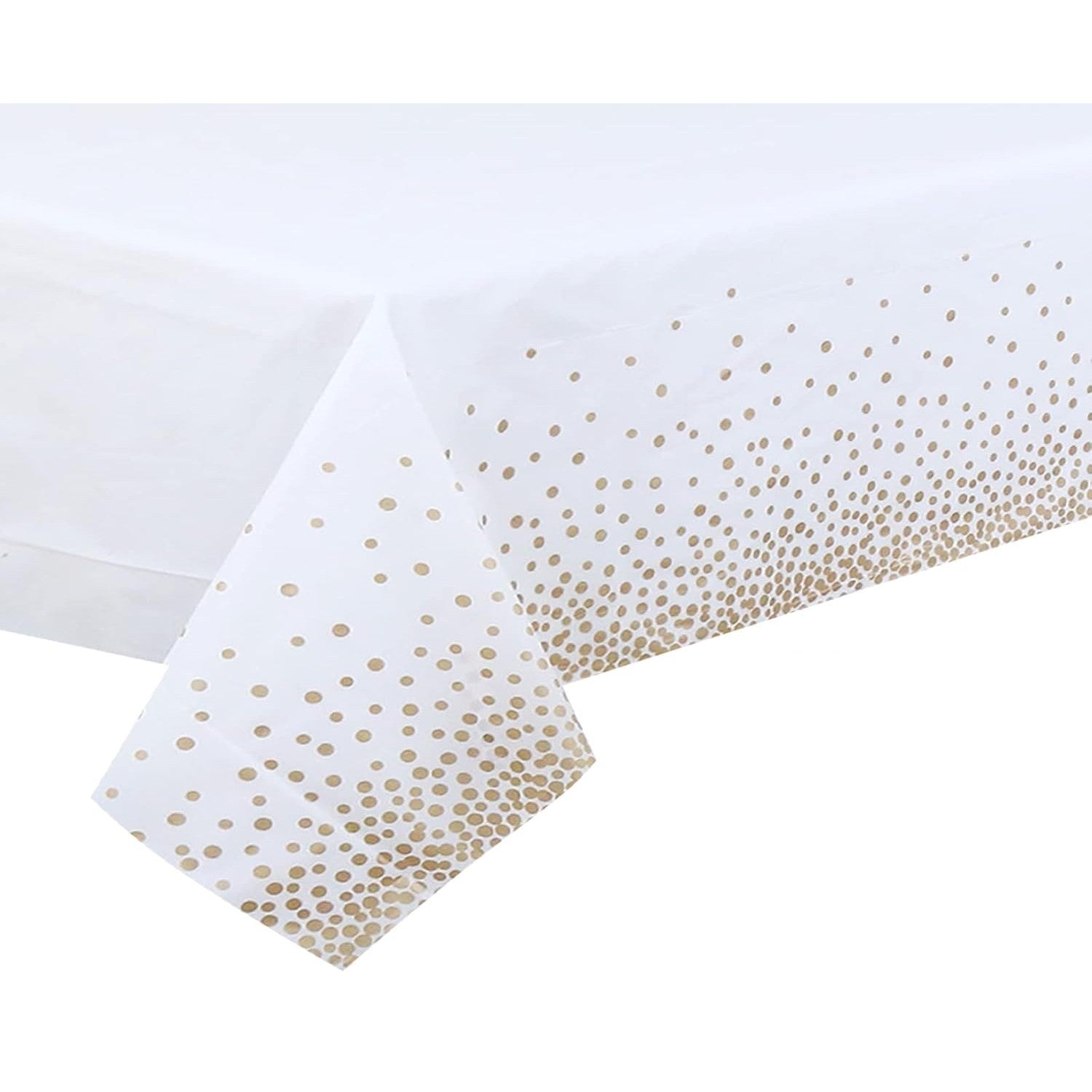 Fata de Masa, Kaveny, din PEVA, Imprimeu Buline, 137 x 274 cm, Impermeabila, Fara Pete, Curatare Rapida, Bej
