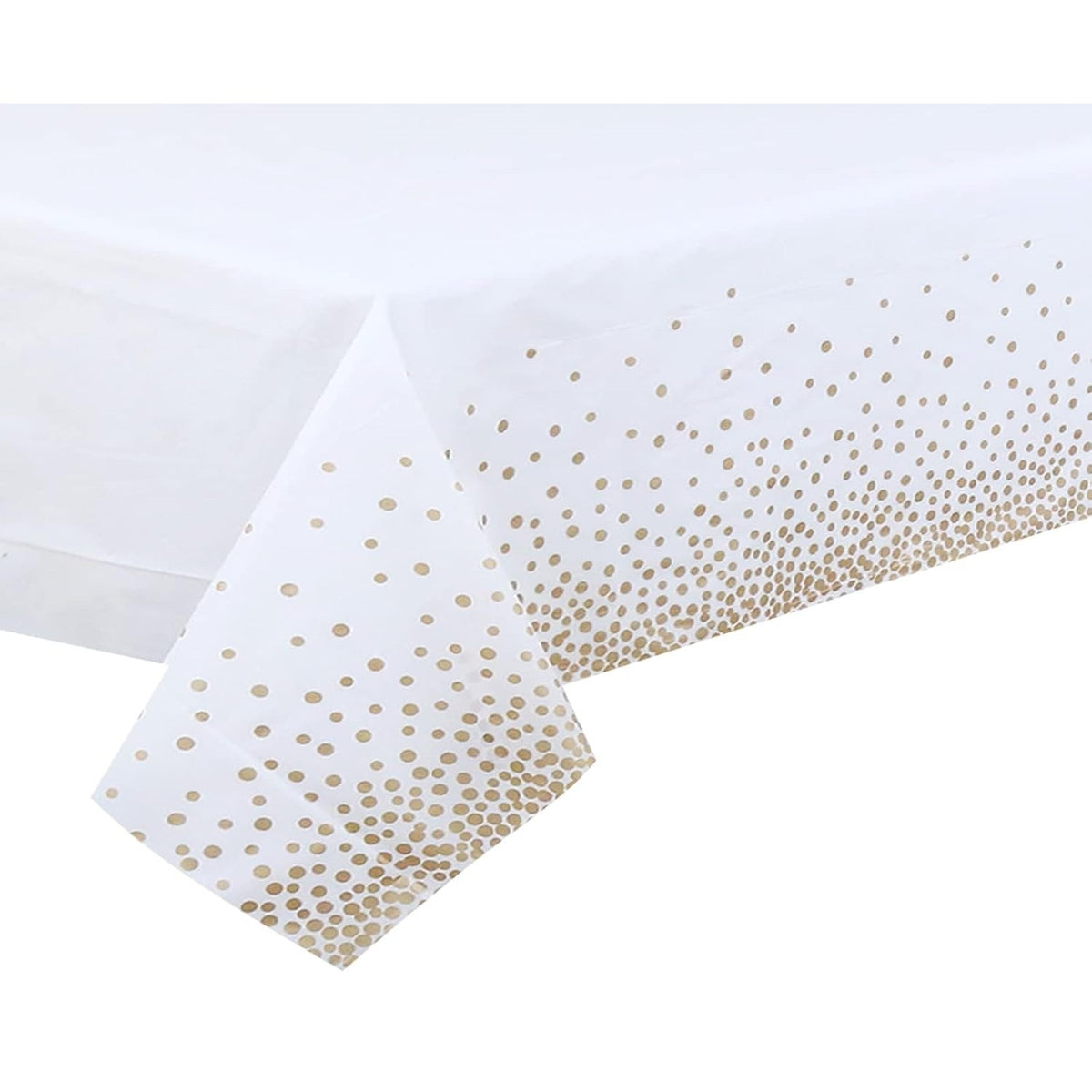 Fata de Masa, Kaveny, din PEVA, Imprimeu Buline, 137 x 274 cm, Impermeabila, Fara Pete, Curatare Rapida, Bej