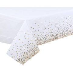 Fata de Masa, Kaveny, din PEVA, Imprimeu Buline, 137 x 274 cm, Impermeabila, Fara Pete, Curatare Rapida, Bej