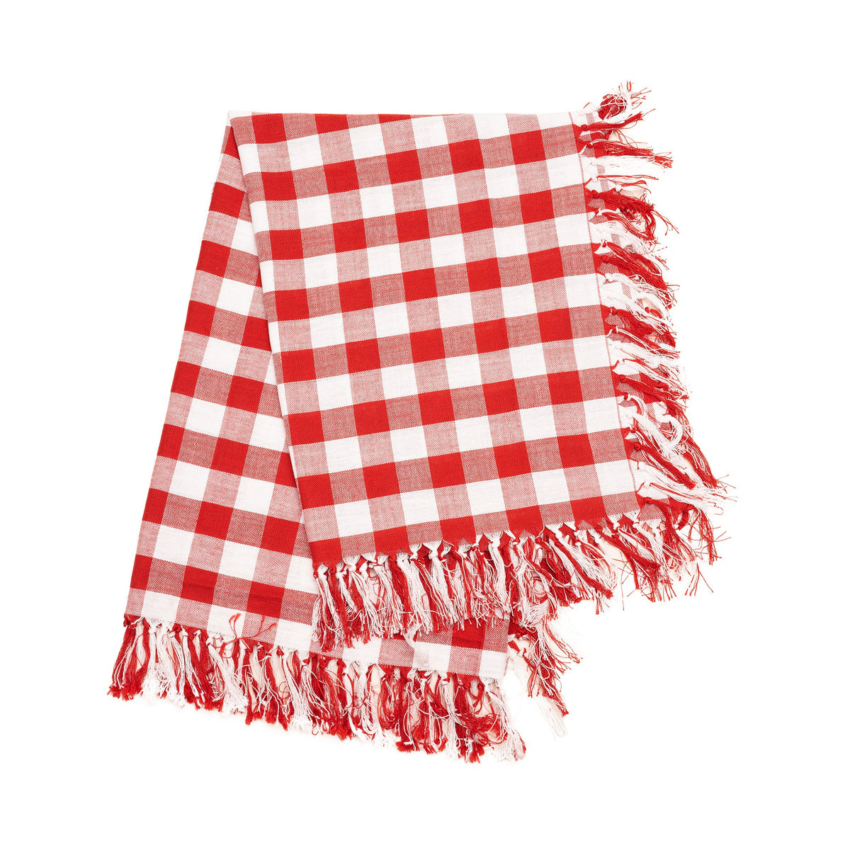 Fata de masa in carouri Kadeny, Material Textil, 130 x 180 cm, Rosu