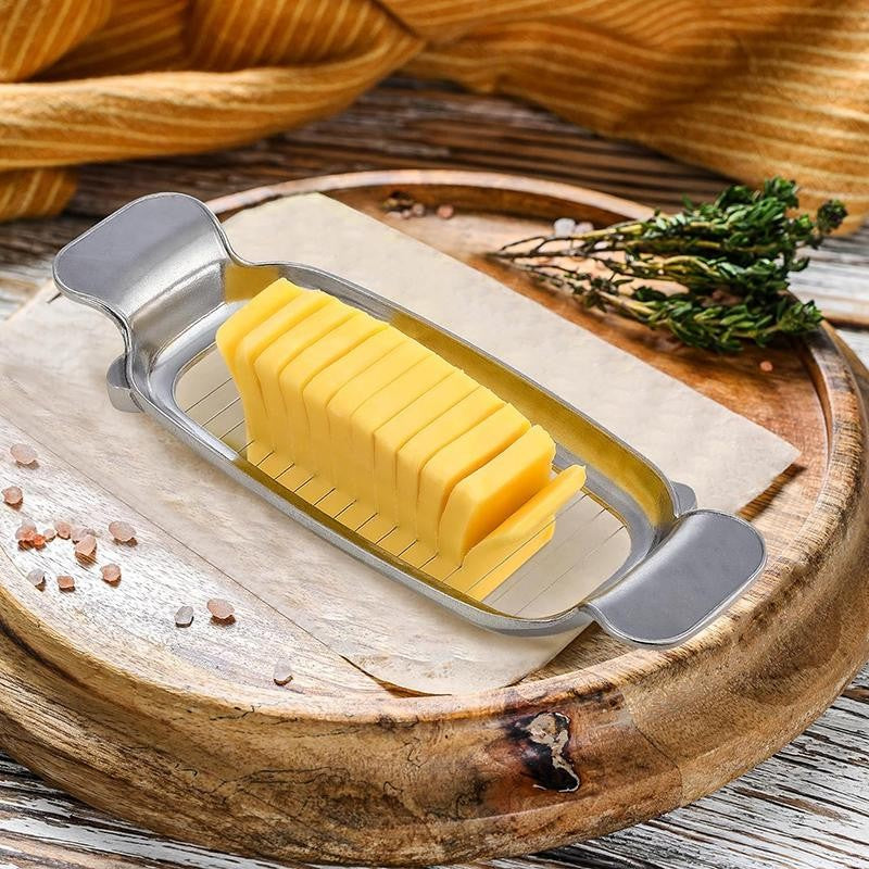 Feliator de Alimente, Kadeny, pentru Branza, Unt, Oua, din Aluminiu, 19.5 x 6.5 x 2 cm, Argintiu