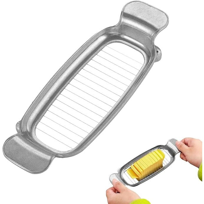 Feliator de Alimente, Kadeny, pentru Branza, Unt, Oua, din Aluminiu, 19.5 x 6.5 x 2 cm, Argintiu