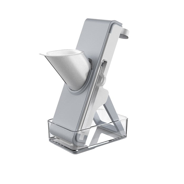 Feliator de Legume Multifunctional, Kadeny, Taieturi Diferite, Razatoare pentru Bucatarie, Taietor de Cartofi, Presa Manuala, Pliabila, Extensibila, PP PET, 23.5x9.5x5.5 cm, Alb