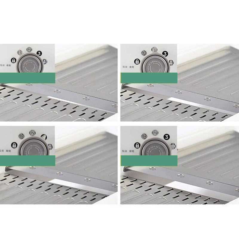 Feliator Manual Multifunctional, Kadeny, Usor de Folosit, pentru Legume, Fructe, Razatoare, Otel Inoxidabil, Accesoriu Bucatarie, 39 x 11.5 x 12.5 cm Alb