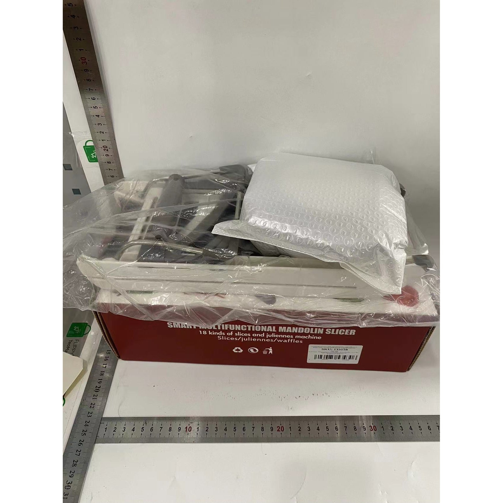 Feliator Manual Multifunctional, Kadeny, Usor de Folosit, pentru Legume, Fructe, Razatoare, Otel Inoxidabil, Accesoriu Bucatarie, 39 x 11.5 x 12.5 cm Alb