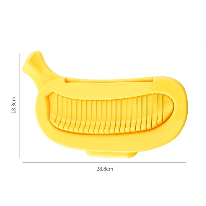 Feliator Multifunctional pentru Alimente, Kadeny, Model Banana, pentru Legume si Fructe, Accesoriu pentru Bucatarie, 28.8x18.3 cm, Galben
