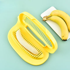 Feliator Multifunctional pentru Alimente, Kadeny, Model Banana, pentru Legume si Fructe, Accesoriu pentru Bucatarie, 28.8x18.3 cm, Galben