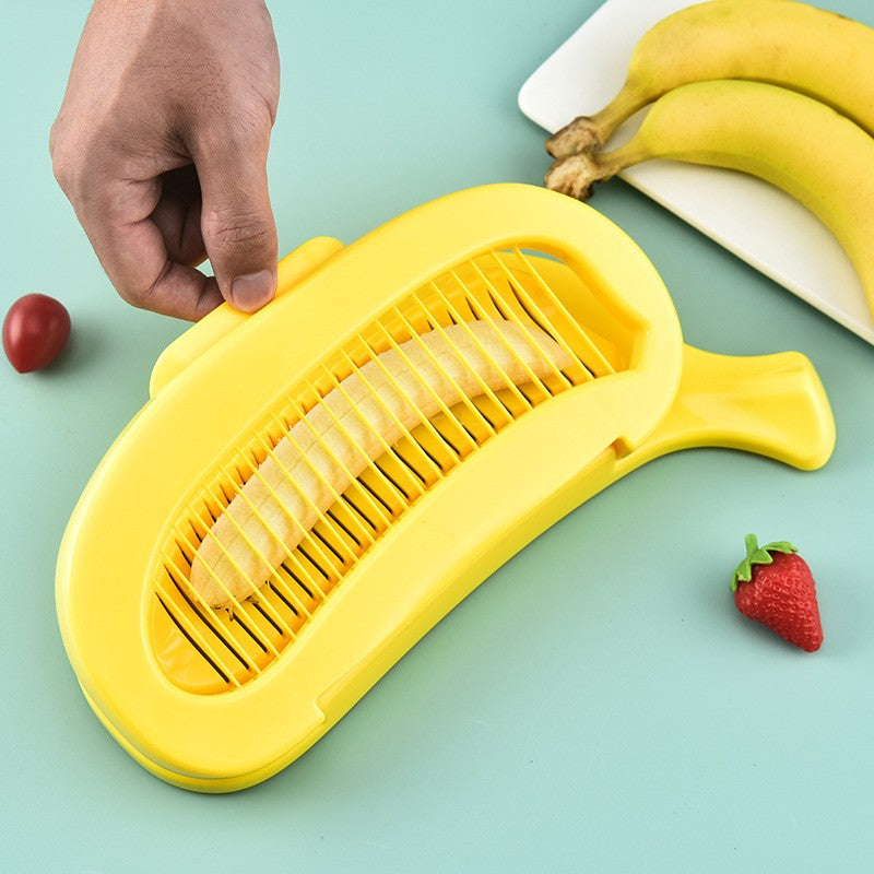 Feliator Multifunctional pentru Alimente, Kadeny, Model Banana, pentru Legume si Fructe, Accesoriu pentru Bucatarie, 28.8x18.3 cm, Galben